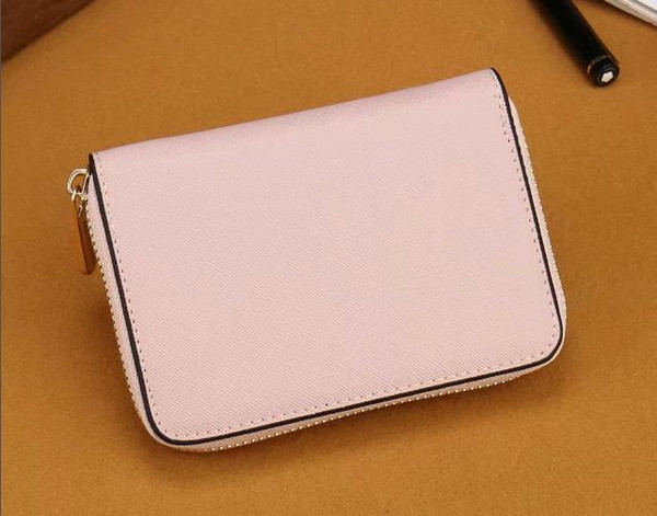 2018 hot Brand new Quality cheap women lady Fashion classic designer luxury textured leather mini wallet purse