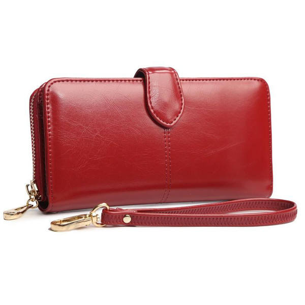 Designer Wallet Ladies Hand Clutch Bags Women PU Leather Bag Mobile Phone Card Holder Bags Long Purse Female Wallet New Zipper Bag