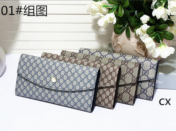 Brand Designer Leather Wallets Women Purses Zipper Long Coin Purses Money Bags Card Holders Clutch Wristlet Phone Wallets Female