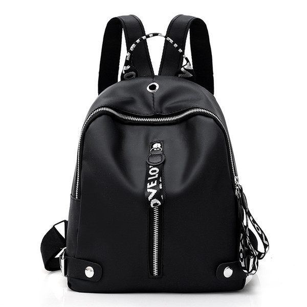 Waterproof Oxford backpack women new comfortable backpack leisure travel backpack Letter zip decoration high school girl backpacks