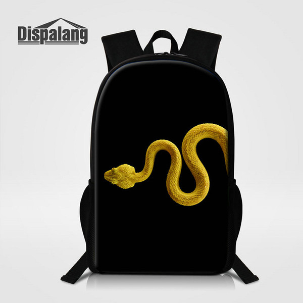 Animal Snake Printing School Bags For Teenage Boys Middle School Students Backpacks Male Bagpacks Children Backpacking Cool Rugtas Rucksack