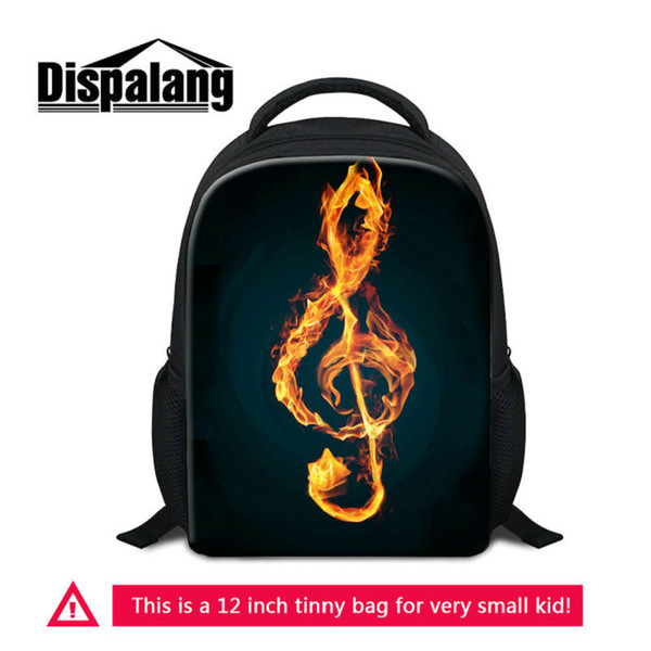 12 Inch Mini School Bags Bookbag For Little Boys Girls Musical Note Pattern Children Casual Backpack Small Mochila Rucksack For Preschoolers