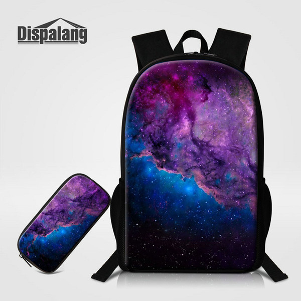 Men Travel Outdoor Bag Universe Space Galaxy Print Fashion School Bags Backpack With Pencilbox For Teenagers Children Oxford Bookbags Rugtas