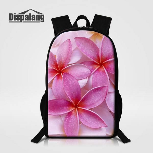 Flower Design School Backpack For Primary Student Cute Floral Schoolbag Bookbags For Girls Women Outdoor Traveling Shoulder Bag Lady Bagpack