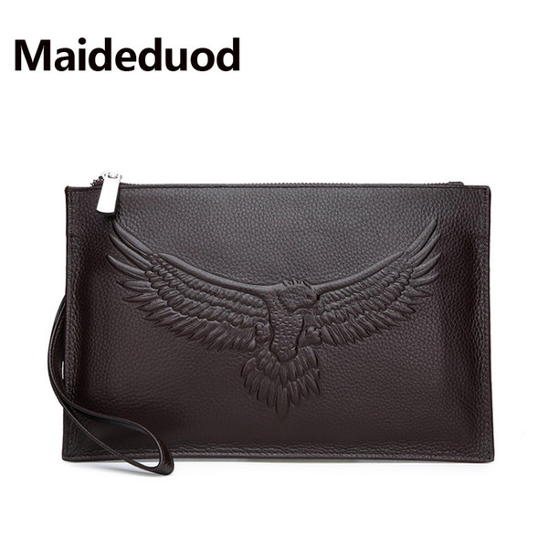 Hot Sale High QualityBrand Cowhide Men Clutch Wallets Genuine Leather Long Purses Business Large Capacity Wallet Zipper Phone Bag For Male