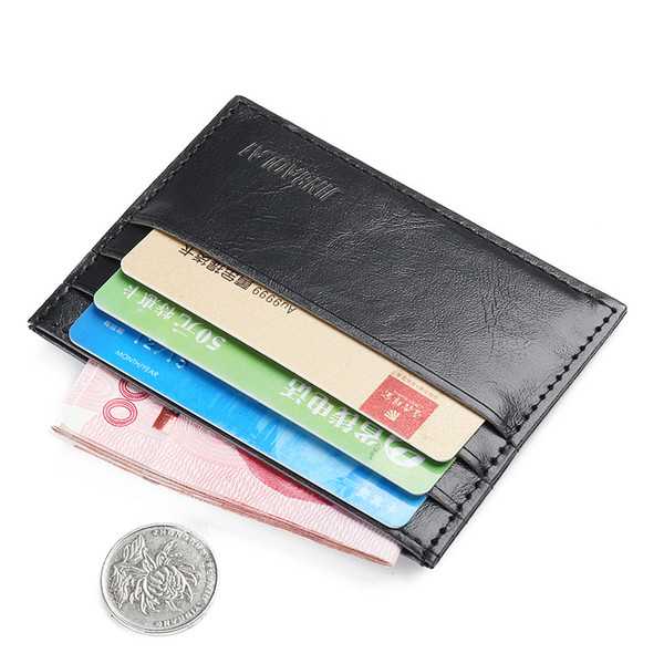 Hot Selling Fashion Slim Mini PU Leather Men's Card Package High Quality Design Wholesale Dollar Price Credit Card Holder Card Package