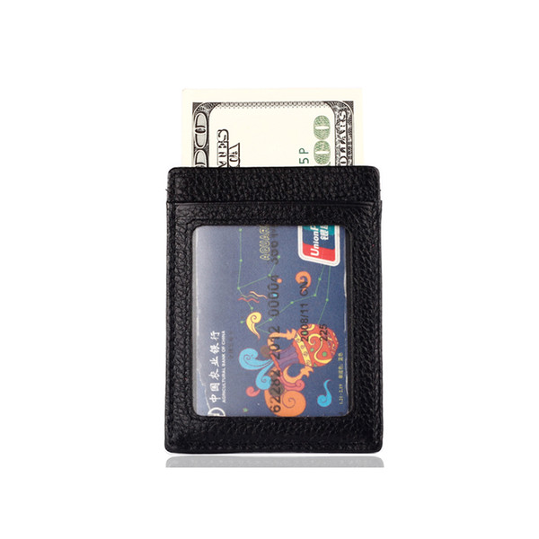 Hot Sale Fashion Casual Vintage Short Leather Men Lady Card Case High Quality Design Thin Holder Credit Card ID Card Holder Case Wallet