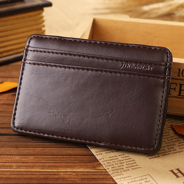 Hot Sale New Fashion Retro Style PU Leather Magic Wallets Men And Women High-quality Design Mini Multi-purpose Card Credit Card Magic Wallet