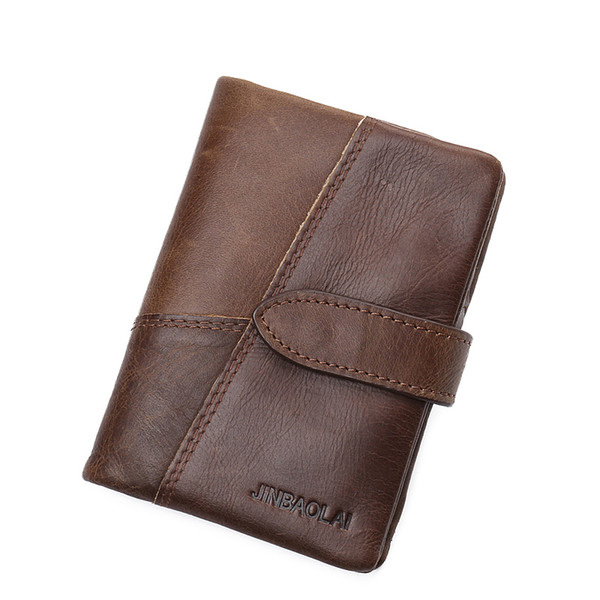 Hot Selling New Fashion Retro Business Leather Vertical Men's Wallet High-quality Buckle Design Wallet Credit Card Holder Wallet