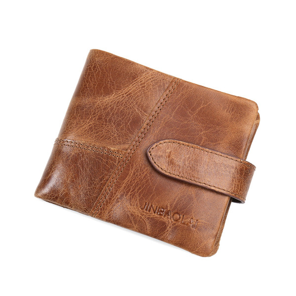 Hot Sale New Fashion Casual Vintage Business Leather Men's Wallet High-quality Buckle Design Vintage Men's Wallet Card Holder Wallet