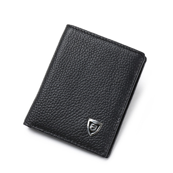 Fashion New Hot Sale Brand Mini Men's Leather Wallet High-quality Design Student ID Card Holder Slim Short Men's Gift Wallet