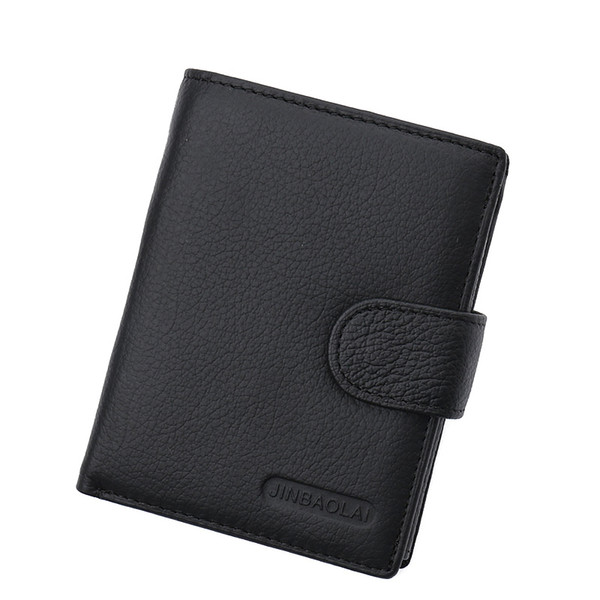 Stylish New Casual Retro Brand Men's Leather Wallet High-quality Buckle Multi-functional Design Business Wallet Credit Card Holder Wallet