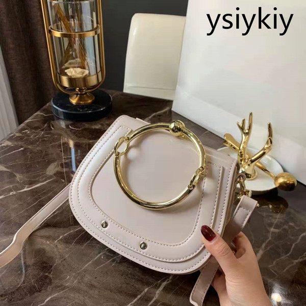 yisykiy Designer small Circle Flap Female Shoulder Bags Women's Saddle C Handbags Lady's Fashion Crossbody Shoulder Bags bracelet bag