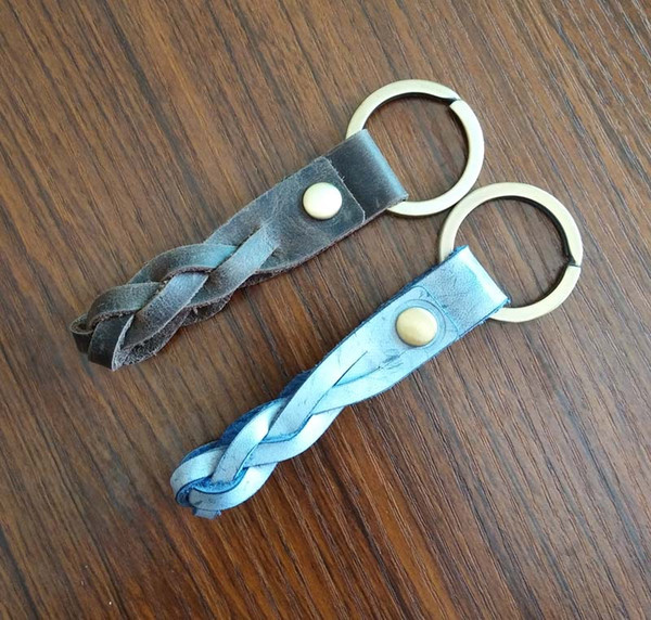 New designer handmade sewing key holder genuine leather key chain Your OEM are welcome Fashion gift Lover Gift High quality with long life