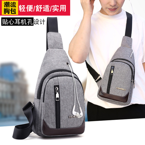 Men Chest Pack Waterproof Single Shoulder Bags Large Capacity Casual Male Crossbody Bag for Women Travel Back Bag