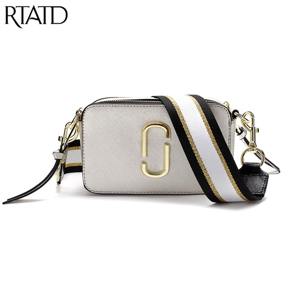 Rtatd Hot Classic Small Flap Women Bag With Canvas Strap Women Pu Leather Handbags Lady Messenger Bag For Female Bolsas M0238 J190715