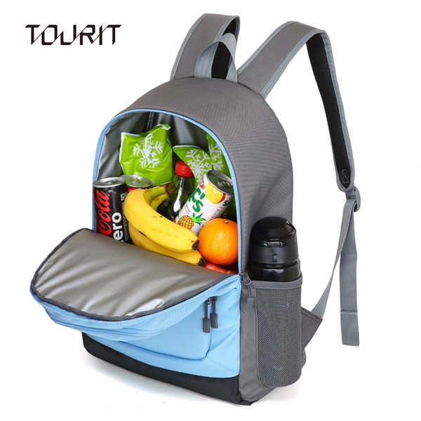 TOURIT Leakproof Soft Cooler Bag Large Capacity for Picnic, Beach, Park, 28 Can- Blue,Black