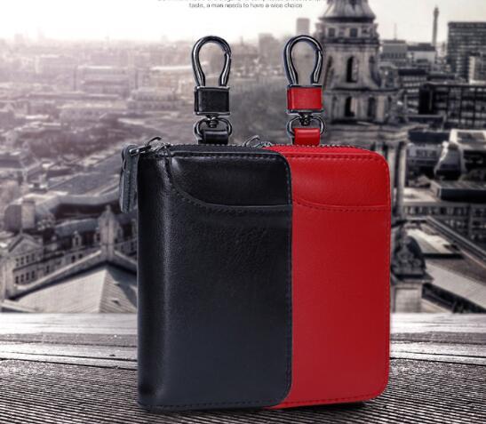 car key bag men's waist genuine leather female card bag