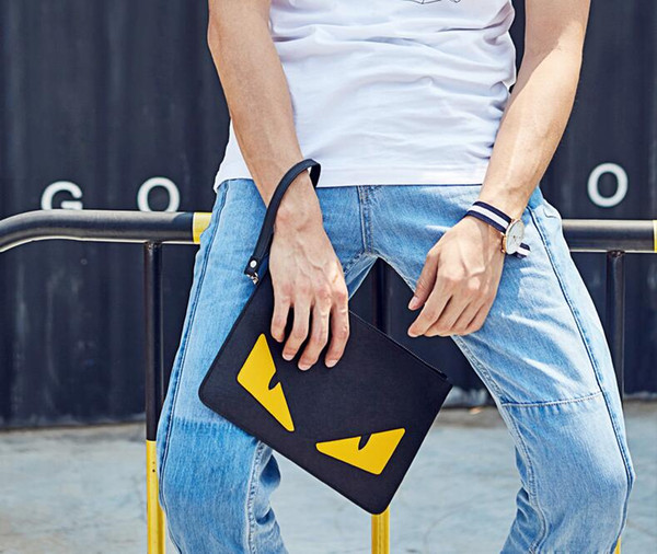 2019 new Persian Denton envelope bag men's leather clutch bag classic atmosphere