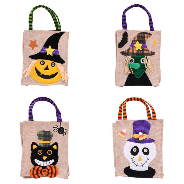 2018 New Halloween Non-woven Bags Ghost Candy Gift Bag Children Party Pumpkin Bag Reticule Halloween Decorations Props