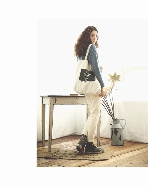 Casual Japanese canvas bag female shoulder bag student shopping bag casual canvas handbag