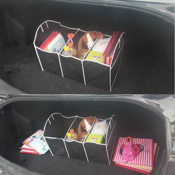 Organizer Trash Bin AUTO Trunk Cargo Collapsible Storage Black Folding Zakka Boxes Sundries For Organiser Box