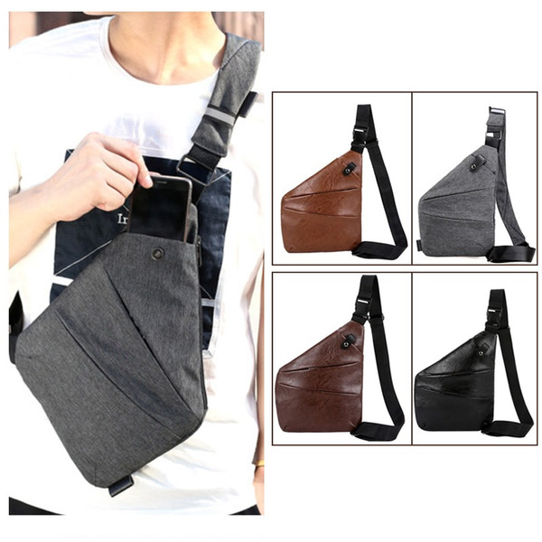 Brand Men Travel Business Fino Bag Burglar Shoulder Bag Holster Burglar Safety Belt Digital Storage Chest Bag