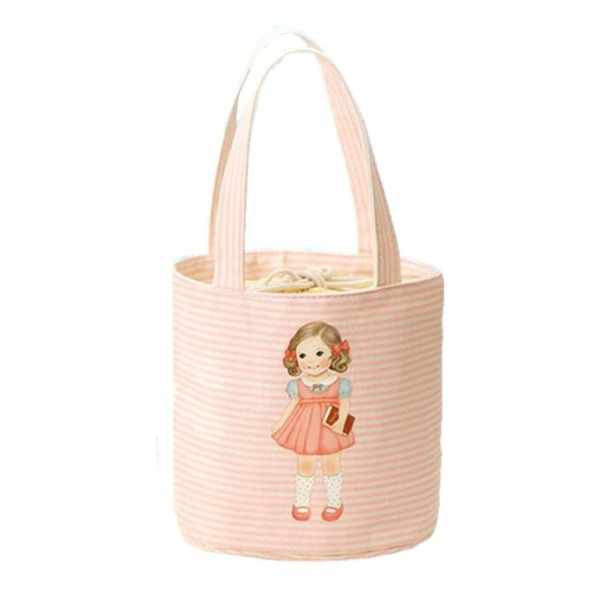 Newest 2018 Little Girl Pattern Thermal Cooler Insulated Bento Pouch Lunch Bags Portable Organizer Lunch Storage