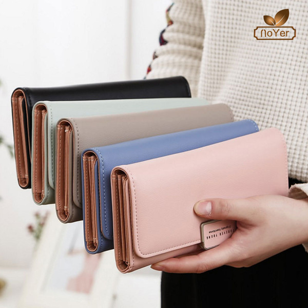 Stylish ladies phone purse with custom logo women pu leather clutch wallet