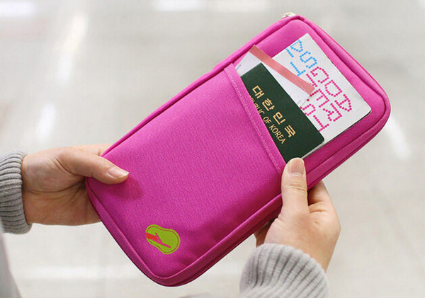 Portable Multifunctional Travels Card Ticket Holder Wallets Purse Storage Bags Handbags A312