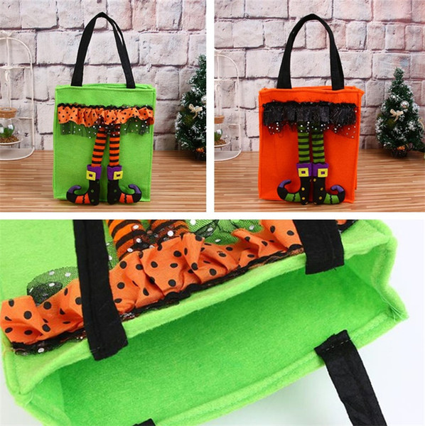 2018 New style Halloween Non-woven bags ghost candy Bag Pumpkin Bag Halloween decorations props handbag T5I047