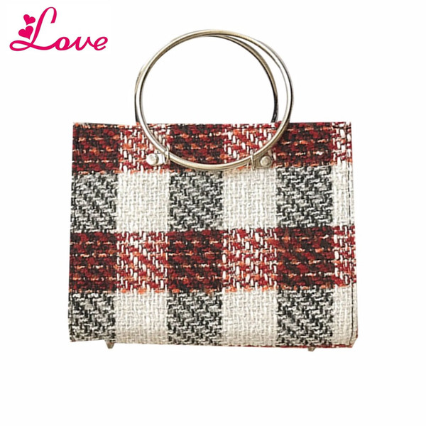 Lucia_shop Women Messenger Woollen Bag Fashionable Small Sweet Girls All Match Clothes Metal Chain Single Shoulder Bag