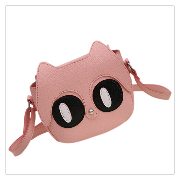 Cute Cartoon Cat Women Bag Small Over Shoulder Handbags Lady PU Leather Crossbody Bags Baby Girl Mini Phone Handbag For Shopping,School