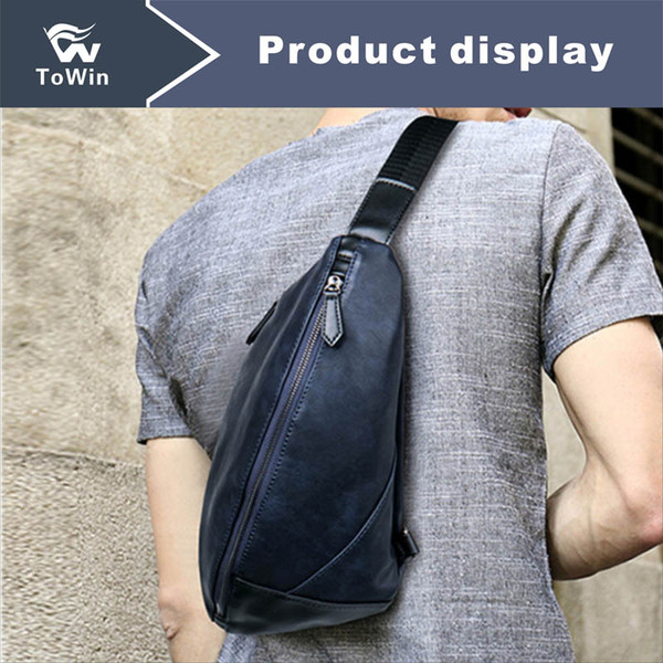 Mini Handbag Teenager Boys Chest Bags Adult Practical Bag Men Casual Travel Outdoor Sports Bicycle High Quality PU Leather Shoulder Bags