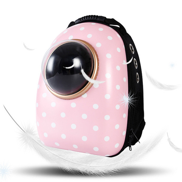 2019 new smart luggage space polka dot pet bag cat small pet dog go out portable pet backpack