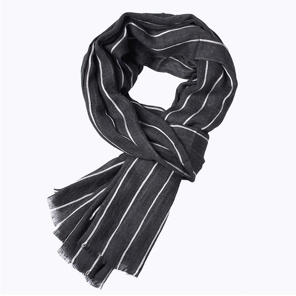 Winter Designer Scarf Men Striped Cotton Scarf Male Business Shawl Wrap Bufandas Striped With Tassels