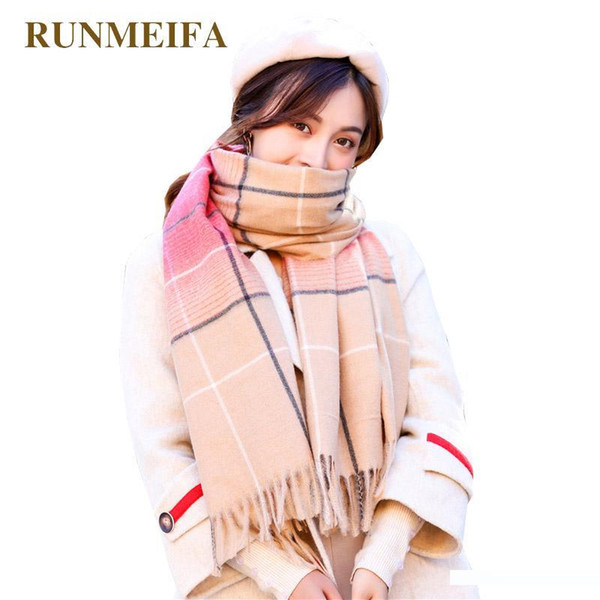 RUNMEIFA Newest Fashion Simulated Cashmere Scarf For Women Soft Shawls Foulard Femme Elegant Echarpe Mujer Bufanda Drop Shipping