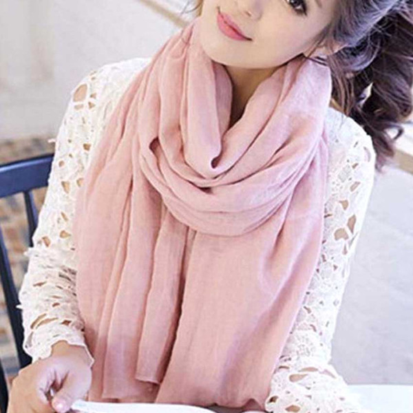 2018 Women Autumn Winter Scarf Cape Luxury Warm Solid Linen And Cotton Fashion Female Multi-purpose Autumn Winter Shawl