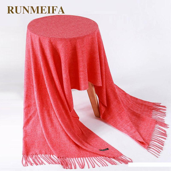 RUNMEIFA Sweet Fruit Color Simulated Cashmere Scarf For Women Shawl Foulard Femme Elegant Echarpe Mujer Bufanda Lady Scaves