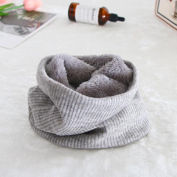 Unisex Velvet Fashion Soft Scarves Women Winter Warm Thick Cable Knitted Neck Snood Scarf Thermal Cowl Collar Circle Shawl Wrap