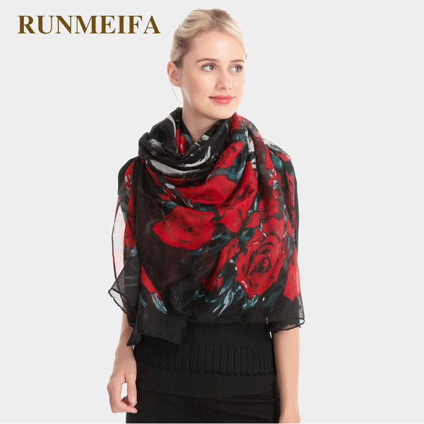RUNMEIFA New Fashion Women Spring Autumn Cotton Linen Scarves Beautiful Voile Shawls Elegant Ladies Shawl Female Echarpe