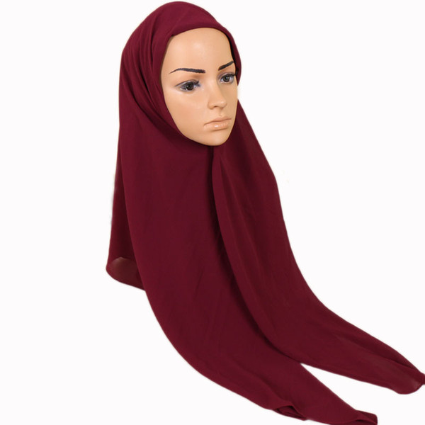 Simple solid color low price foulard hijab hot selling the most beautiful scarf women hijab wholesale mix color