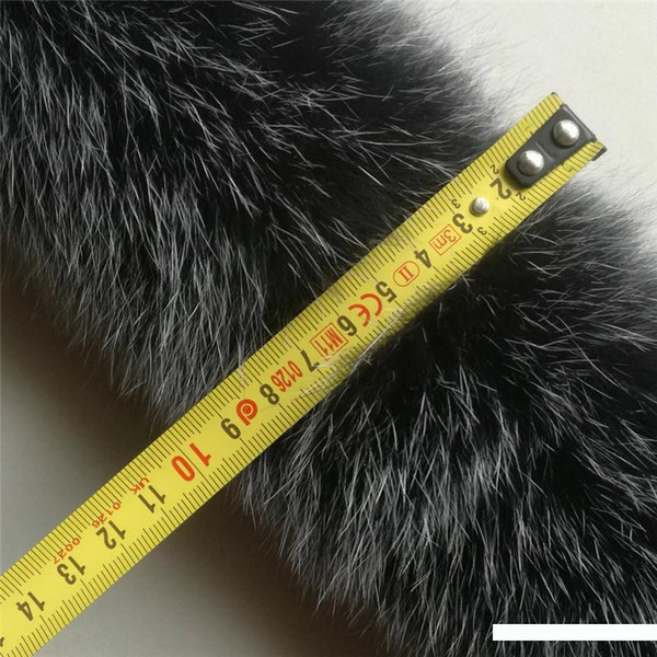 Real Fur Collar 100% Natural Fox Fur Unisex Woman Man Winter Fashion Warm 75cm Length 10cm Width Coat Down Jacker Collar Scarf