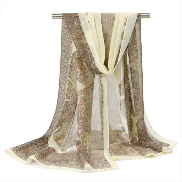 Classic ethnic style scarf porcelain scarves totem printed silk india style women ladies scarves