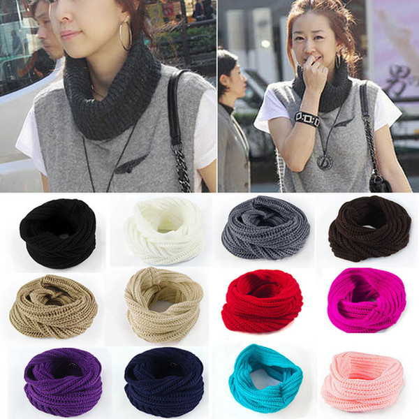 2017 Autumn winter hot sell wool line to round neck man woman general single circle small round neck Warm scarf