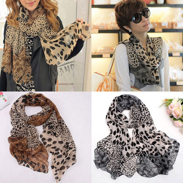 Silk Scarf Women's Scarves Leopard Vintage Female Scarf Fashion Lady's Scarves Soft Women Sjaal Women's Gift