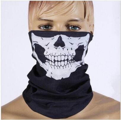 Skeleton Skull Bandana Ski Skull Halloween Neck Half Face Mask Cycling Ghost Scarf Neck Bandanas Ski Sport Hiking Scarves