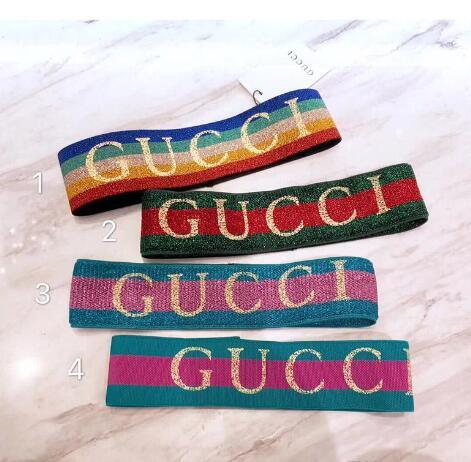 Elastic Headband For men and Women 2019 NEW G Letter Sequins design Green red pink Hair bands For Women Girl Retro Turban Headwraps Gifts