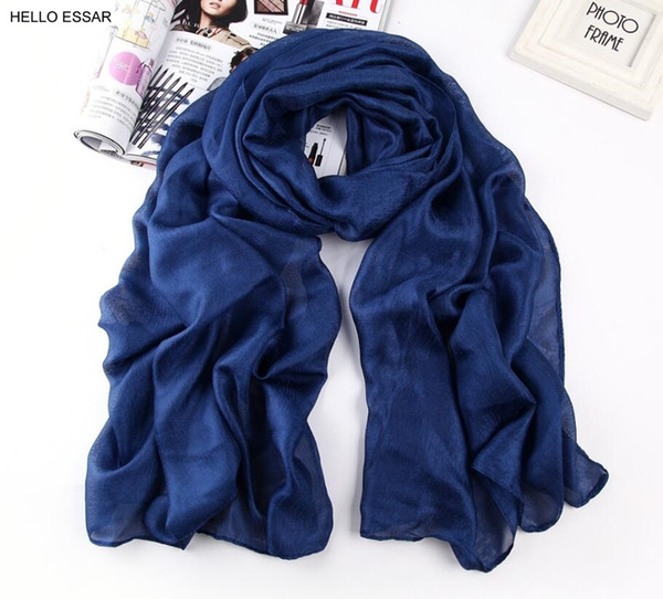 Women New large Solid color scarf Pearlescent texture Holland linen shawl women Dual purpose beach scarves Party Gift F1019