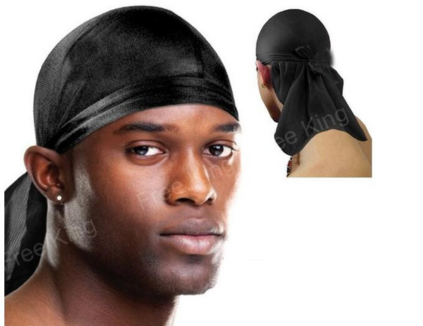 6 colours DJ Bandana Durag DU-RAG Satin Noir Caps Hip Hop Rap Cap Do-Rag Sports Unisex Head Scarf men head scarf dancer DJ street scarf